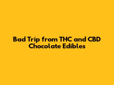 Bad Trip from THC and CBD Chocolate Edibles