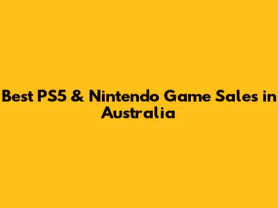 Best PS5 & Nintendo Game Sales in Australia