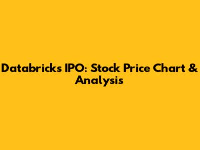 Databricks IPO: Stock Price Chart & Analysis