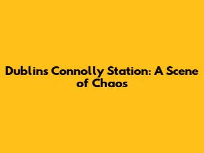 Dublin's Connolly Station: A Scene of Chaos