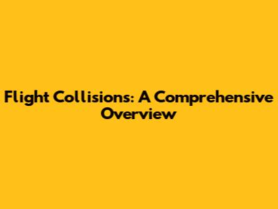 Flight Collisions: A Comprehensive Overview