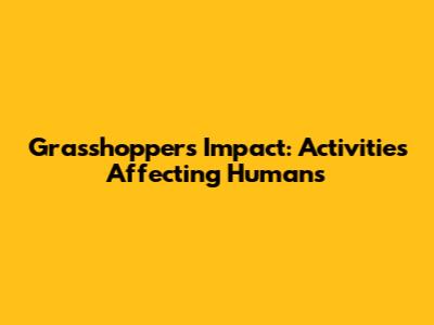 Grasshopper's Impact: Activities Affecting Humans