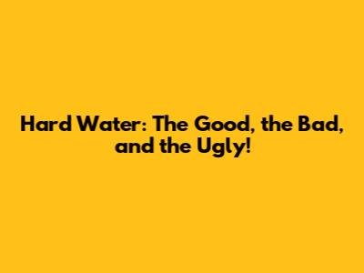 Hard Water: The Good, the Bad, and the Ugly!