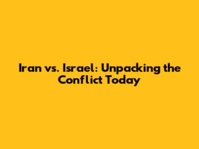 Iran vs. Israel: Unpacking the Conflict Today