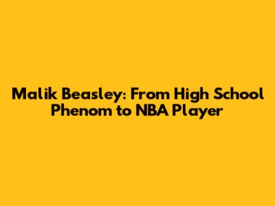 Malik Beasley: From High School Phenom to NBA Player