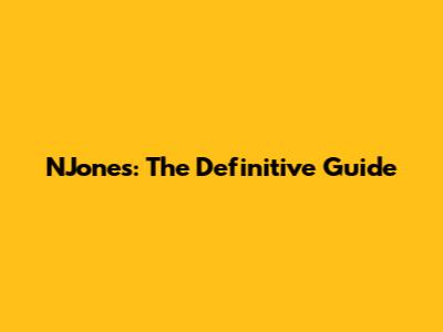 NJones: The Definitive Guide