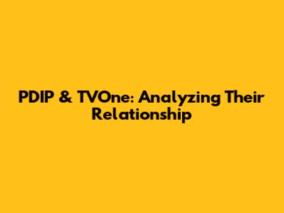 PDIP & TVOne: Analyzing Their Relationship