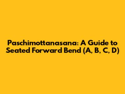 Paschimottanasana: A Guide to Seated Forward Bend (A, B, C, D)