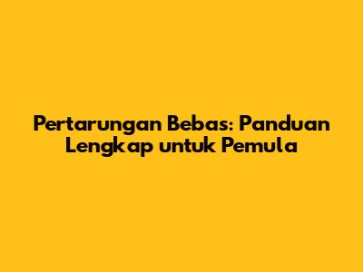 Pertarungan Bebas: Panduan Lengkap untuk Pemula