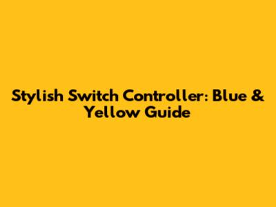 Stylish Switch Controller: Blue & Yellow Guide