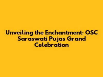 Unveiling the Enchantment: OSC Saraswati Puja's Grand Celebration