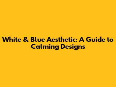 White & Blue Aesthetic: A Guide to Calming Designs