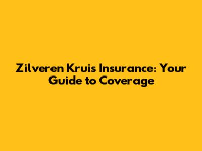 Zilveren Kruis Insurance: Your Guide to Coverage