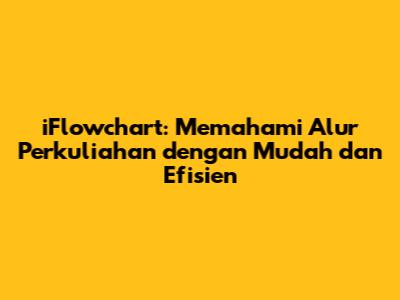 iFlowchart: Memahami Alur Perkuliahan dengan Mudah dan Efisien