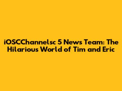 iOSCChannelsc 5 News Team: The Hilarious World of Tim and Eric